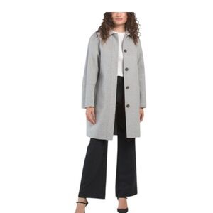 Theory Gray Button-Up Coat
